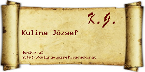Kulina József névjegykártya