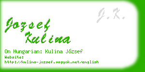 jozsef kulina business card